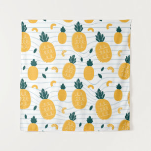 Tapiz Belleza de piña: patrón dibujado a mano