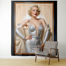 Belleza Rubia de Hollywood con Encanto Vintage