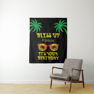 Tapiz Bendiciones Jamaicano Feliz Cumpleaños