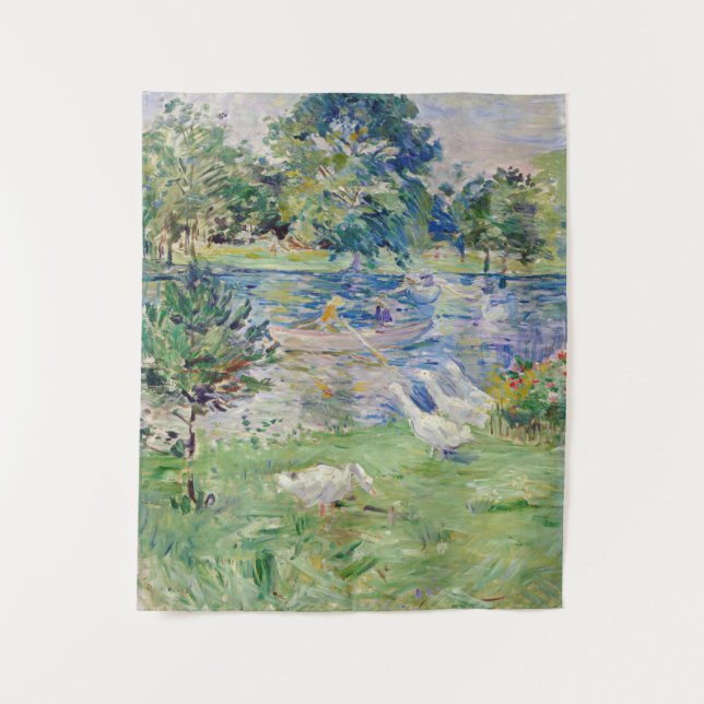 Tapiz Berthe Morisot - Chica en un bote con Geese (Anverso)