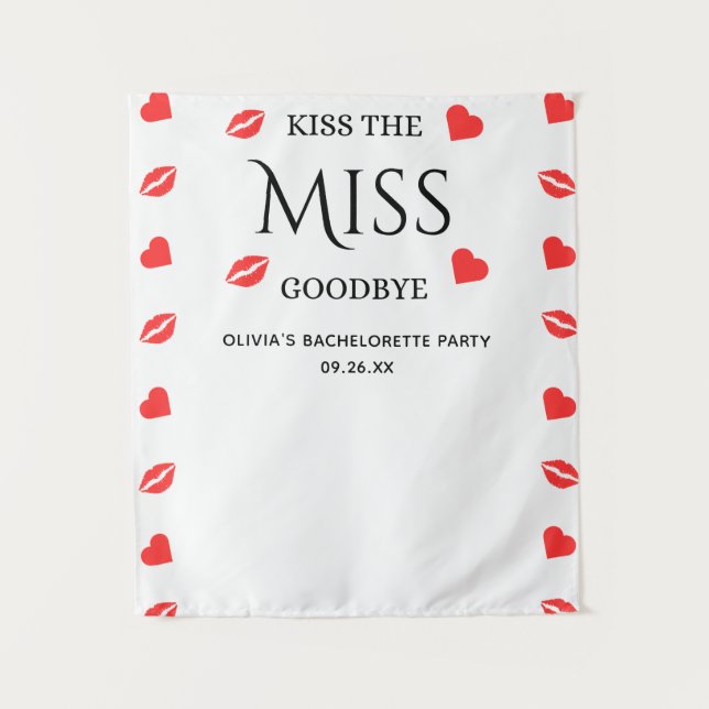 Tapiz Besa la foto de Miss Adiós Bachelorette (Anverso)