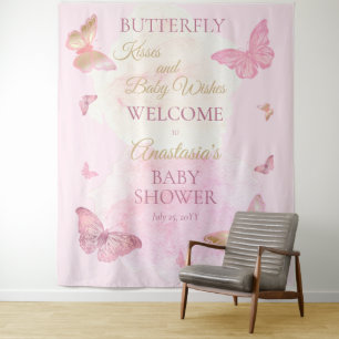 Tapiz Besos de Mariposa y Deseos de Bebé para Niña Baby 