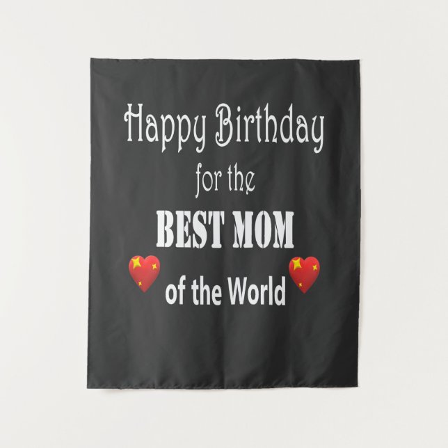 Tapiz Best Mom Birthday Design (Anverso)