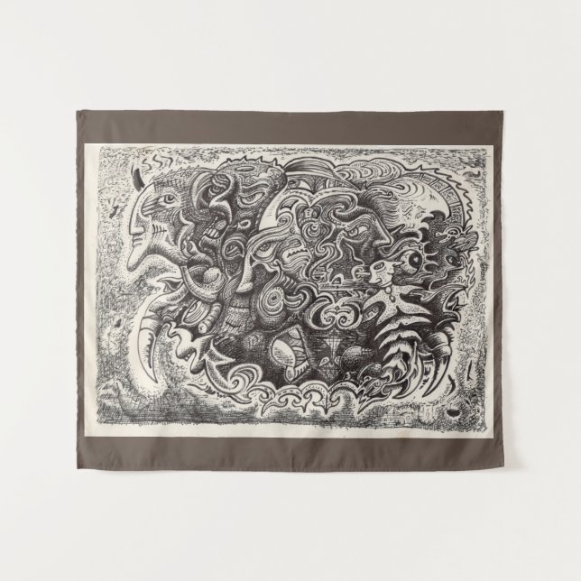 Tapiz Bestia híbrida (imagen completa) (Anverso (horizontal))