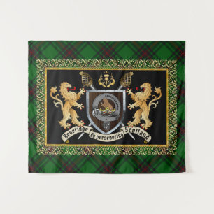 Tapiz Beveridge Clan Badge & Motto con Leones