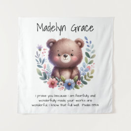 Tapiz Biblia cristiana versus Personalizado bebé pared d