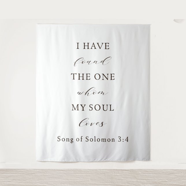 Tapiz Biblical Wedding Backdrop – Song of Solomon 3:4 Qu (Anverso)