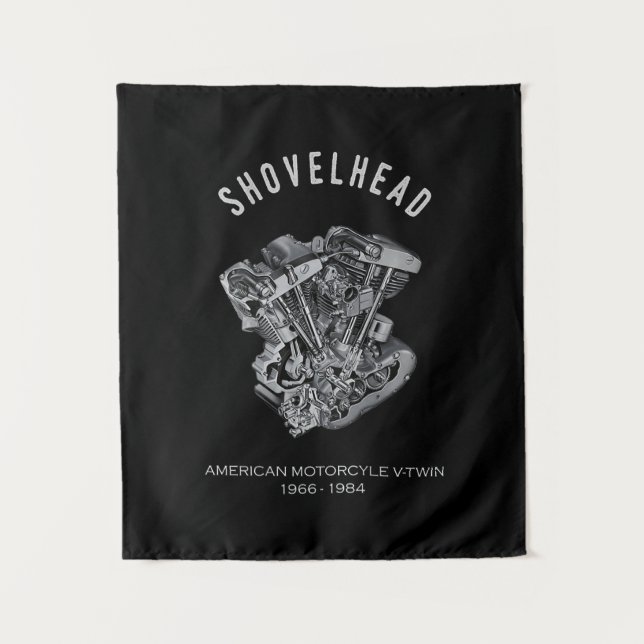 Tapiz Bicicleta de dibujo del motor de la cabeza de la p (Anverso)