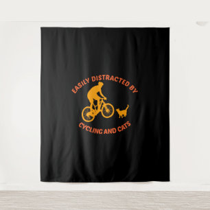 Tapiz bicicleta y gato