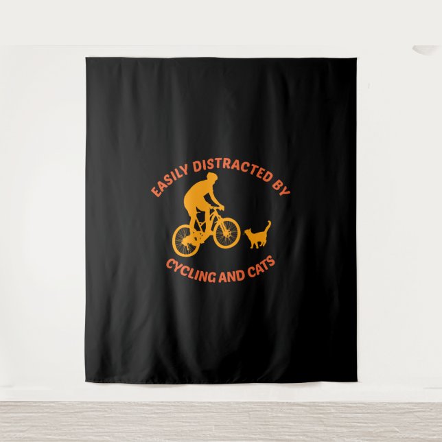 Tapiz bicicleta y gato (Anverso)