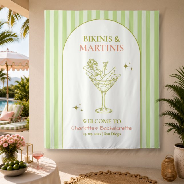 Tapiz Bienvenida a la despedida de soltera Bikinis y Mar (Subido por el creador)
