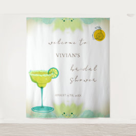 Tapiz Bienvenida a la ducha de agua Lime Tequila Bridal