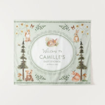 Bienvenida a la fiesta de bebé verde salvia del bo