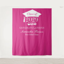 Bienvenida a la fiesta de graduación rosa Booth