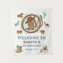 Bienvenida al cumpleaños número uno de vaquero