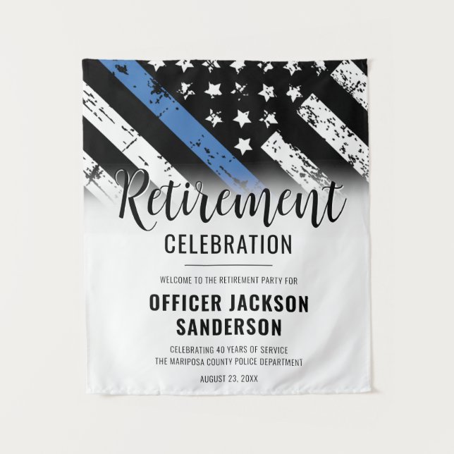 Tapiz Bienvenida al Fiesta de Retiro de la Policía Encar (Anverso)