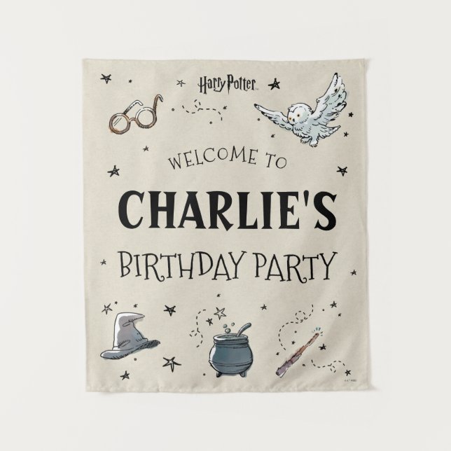 Tapiz Bienvenida al primer cumpleaños de Harry Potter (Anverso)