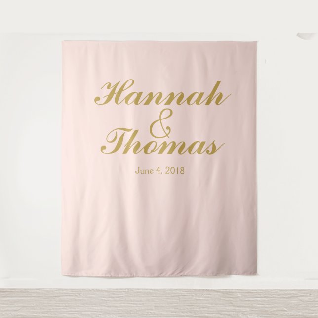 Tapiz Bienvenida Art deco boda cabina de fotos fondo (Anverso)