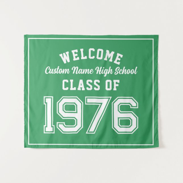 Tapiz Bienvenida Clase de 1976, Decoración de Fiesta de  (Anverso (horizontal))
