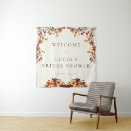 Tapiz Bienvenida Clásica de Boda con Flores Silvestres S