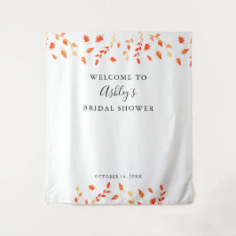 Tapiz Bienvenida Ducha de Novia Otoño Foliaje de Hojas 