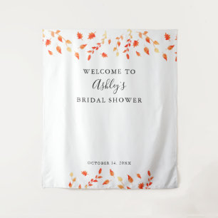 Tapiz Bienvenida Ducha de Novia Otoño Foliaje de Hojas
