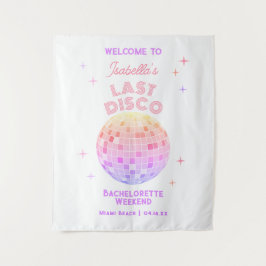 Tapiz Bienvenida Retro Last Disco Bachelorette Weekend