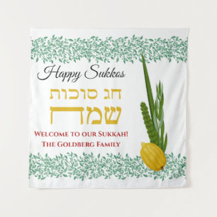 Tapiz Bienvenido a nuestro banner de Sukkah Add Family N