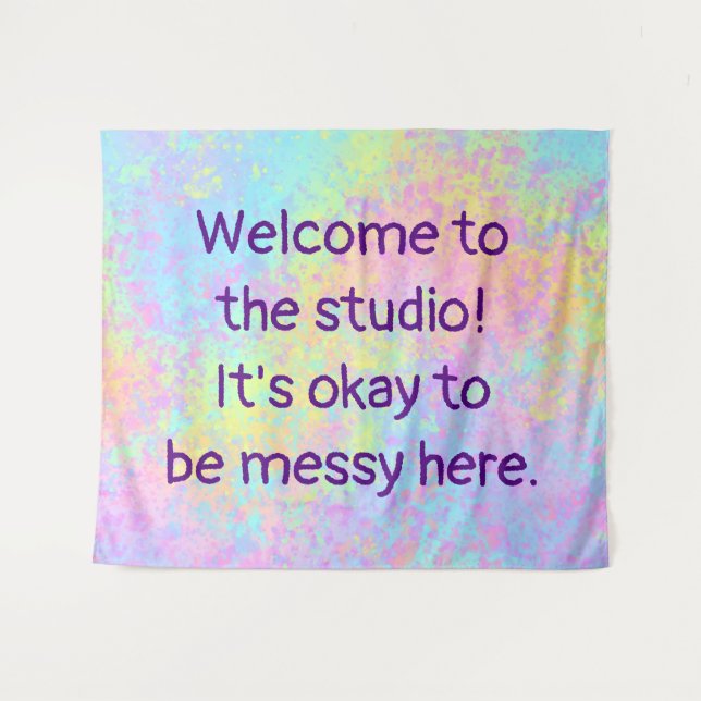 Tapiz "Bienvenido Al Estudio" (Anverso (horizontal))