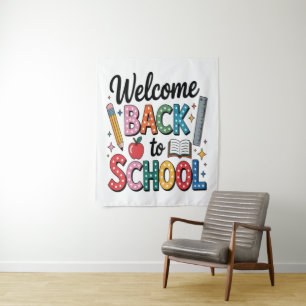 Tapiz Bienvenido de nuevo a la escuela