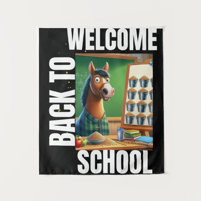 Tapiz Bienvenido De Nuevo A La Escuela (Anverso)