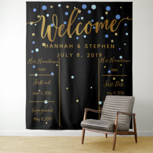 Tapiz Bienvenido pancarta de fondo para cabina de fotos 