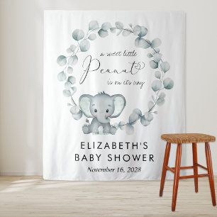 Tapiz Bienvenidos a Baby Shower de Cute Elephant Eucalyp