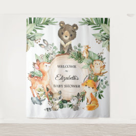 Tapiz Bienvenidos Animales Bebés Bosque Vegetación Capri