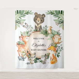 Tapiz Bienvenidos Animales Bebés Bosque Vegetación Capri