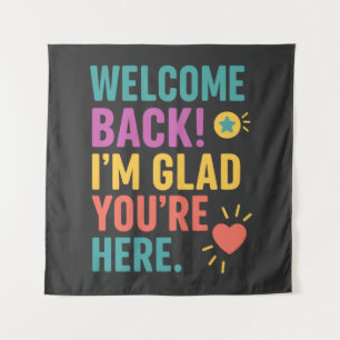 Tapiz Bienvenidos De Nuevo A La Escuela, Regalo De Aprec