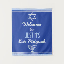 Tapiz Bienvenidos personalizados al Bar Mitzvah