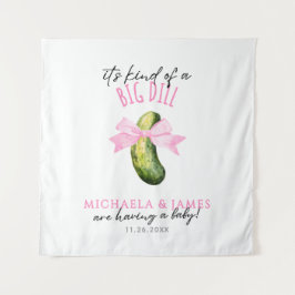 Tapiz Big Dill Watercolor Pickle Couple's Baby Shower