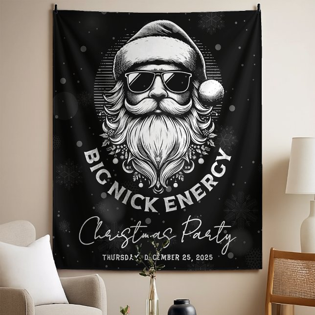Tapiz Big Nick Energy Santa Funny Christmas Xmas Holiday (Subido por el creador)