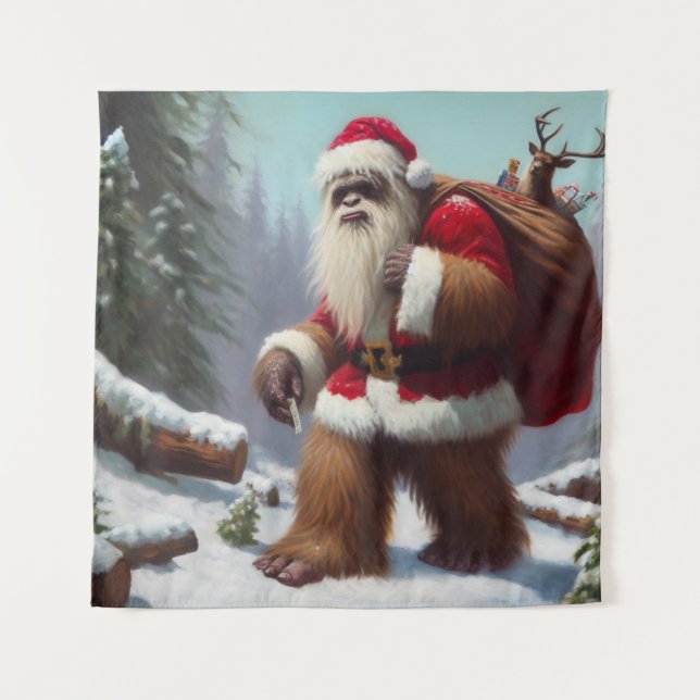 Tapiz Bigfoot Santa Claus (Anverso)