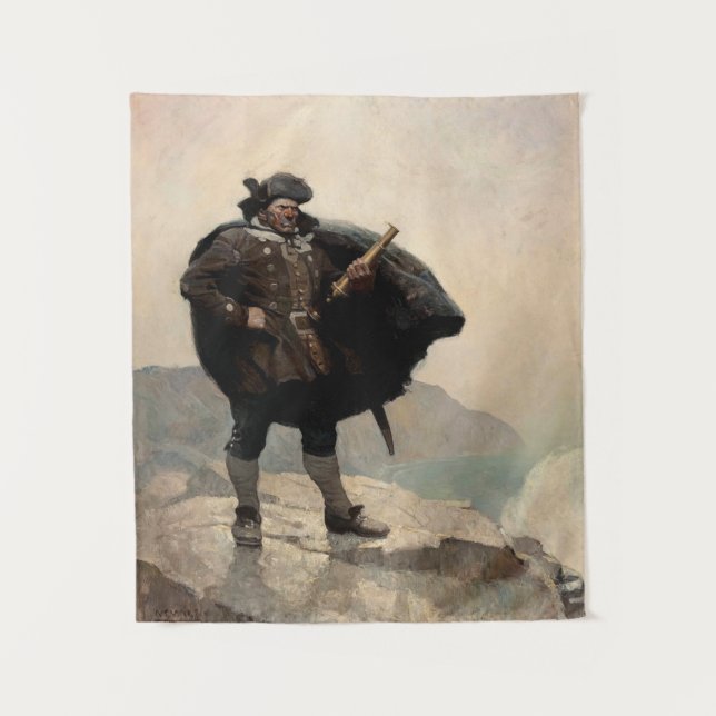 Tapiz Billy Bones, Treasure Island, por N. C. Wyeth (Anverso)