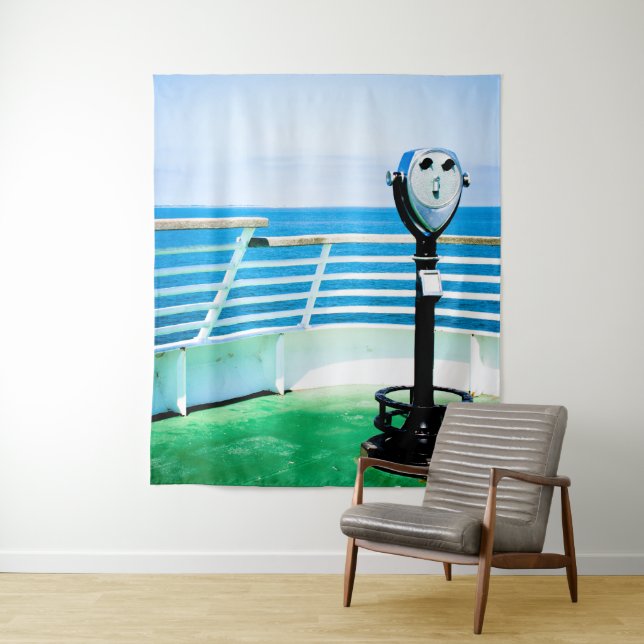 Tapiz Binoculares turísticos azules y verdes (In situ)