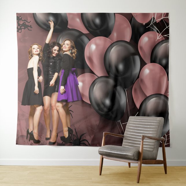 Tapiz Birthday Balloons Gothic Party Backdrop (In situ (horizontal))