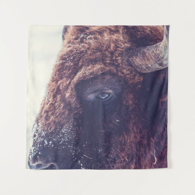 TAPIZ BISON IN THE WINTER (Anverso)