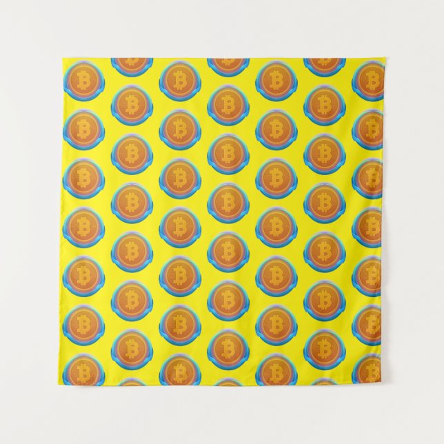 TAPIZ BITCOIN DE CRIPTOCURRENCIA (Anverso)