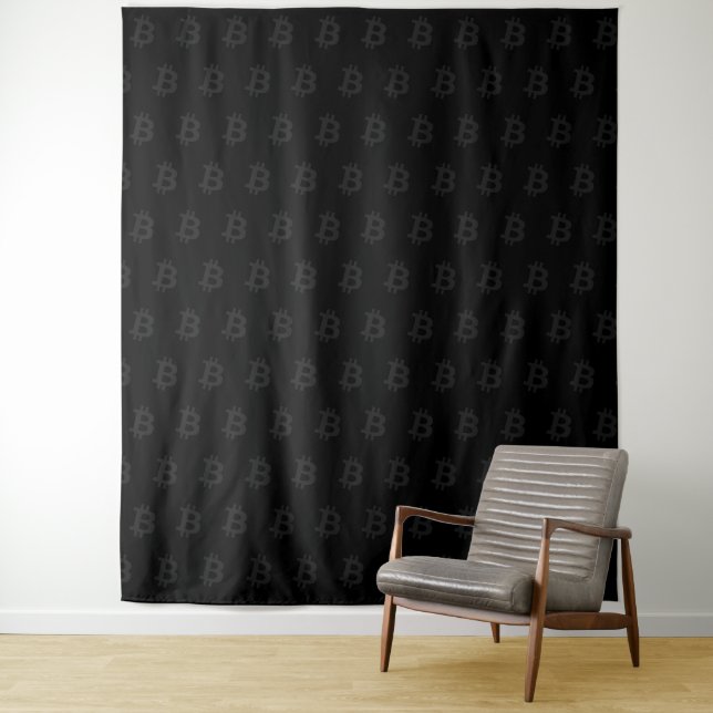 Tapiz Bitcoin Negro (In situ)