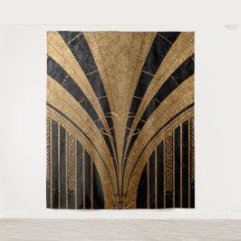 Tapiz Black and Gold Art Deco Backdrop