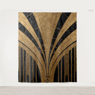 Tapiz Black and Gold Art Deco Backdrop