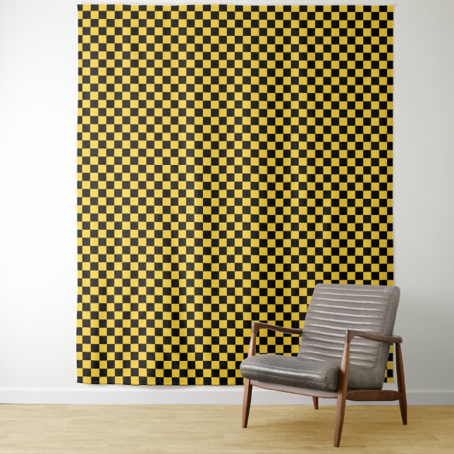 Tapiz Black and gold checkerboard pattern (In situ)