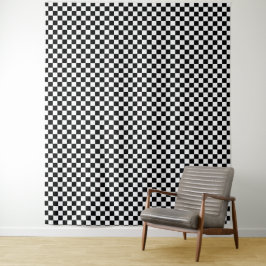 Tapiz Black and white checkerboard pattern 